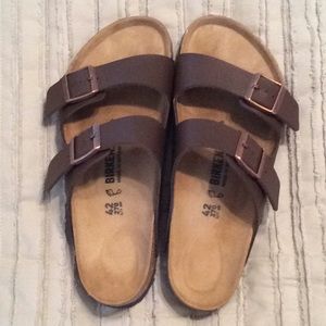 Birkenstock brown leather sandals size 42